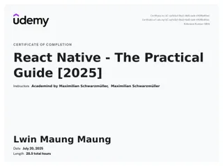 React Native certificate